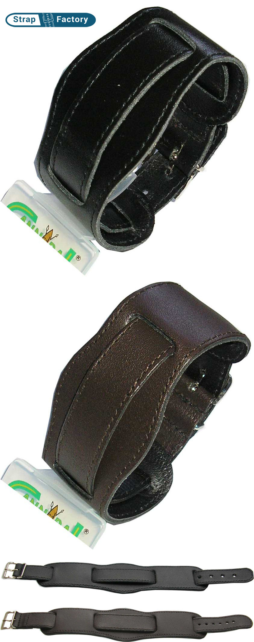 newsite old fashioned bund military leather watch strap