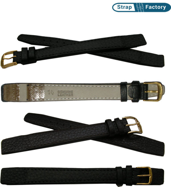 open-end extra long calf leather watch strap