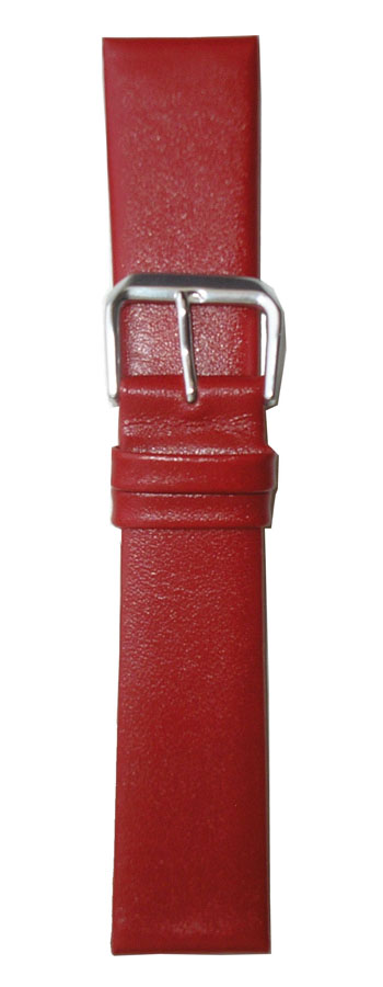 Red calf leather watch strap - StrapFactory